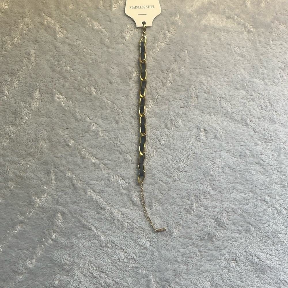 Black and Gold Chain Bracelet